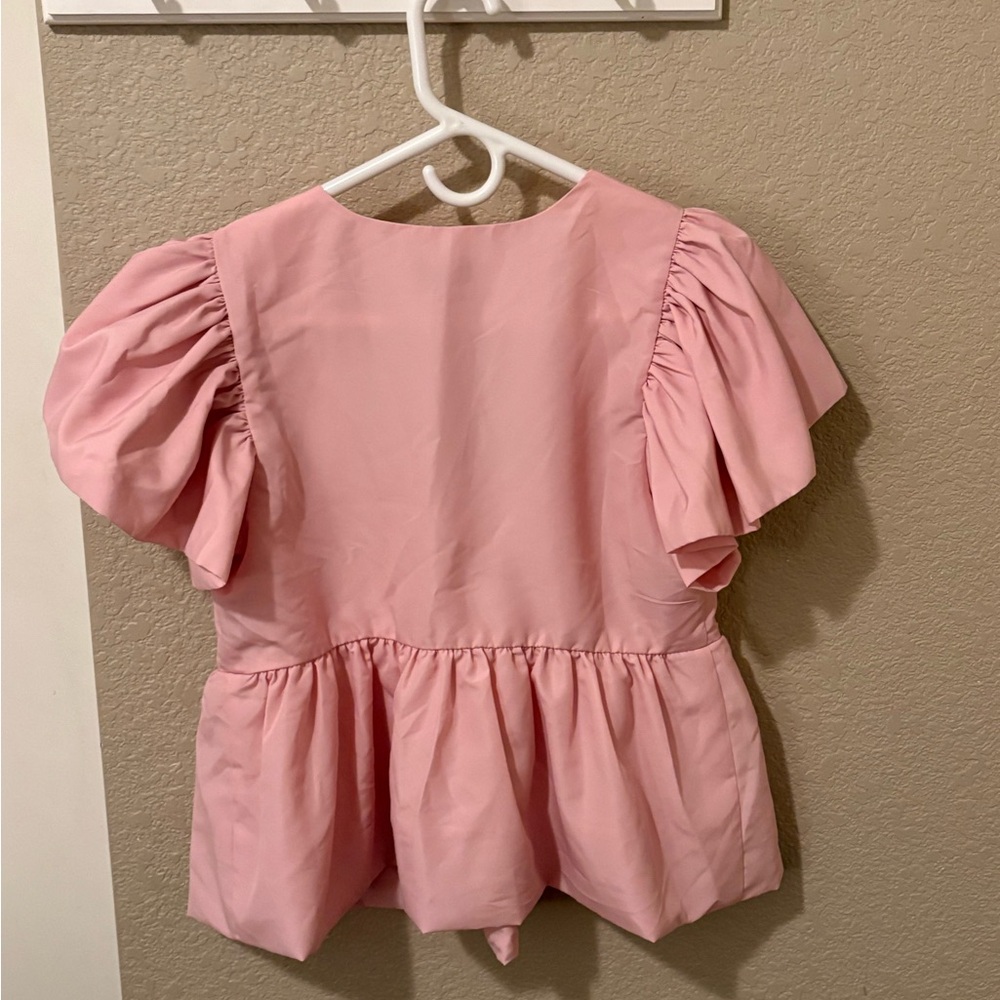 Express Blush Ruffle Blouse - Picture 3 of 5